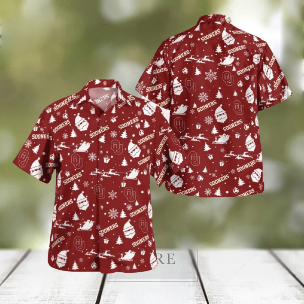 Oklahoma Sooners Christmas Hawaiian Shirt Beach Gift Fans For Men And Women - Limotees