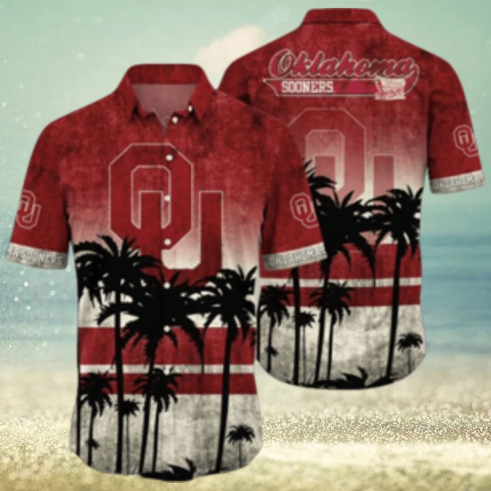 Oklahoma Sooners Logo Coconut Tropical Hawaiian Shirt Beach Gift For Fans - Limotees