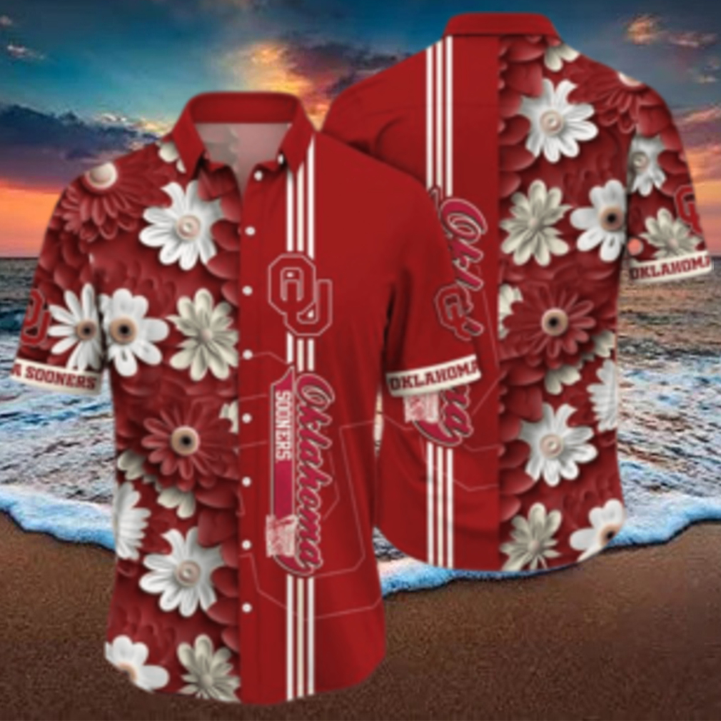 Oklahoma Sooners NCAA Flower Hawaiian Shirt - Limotees