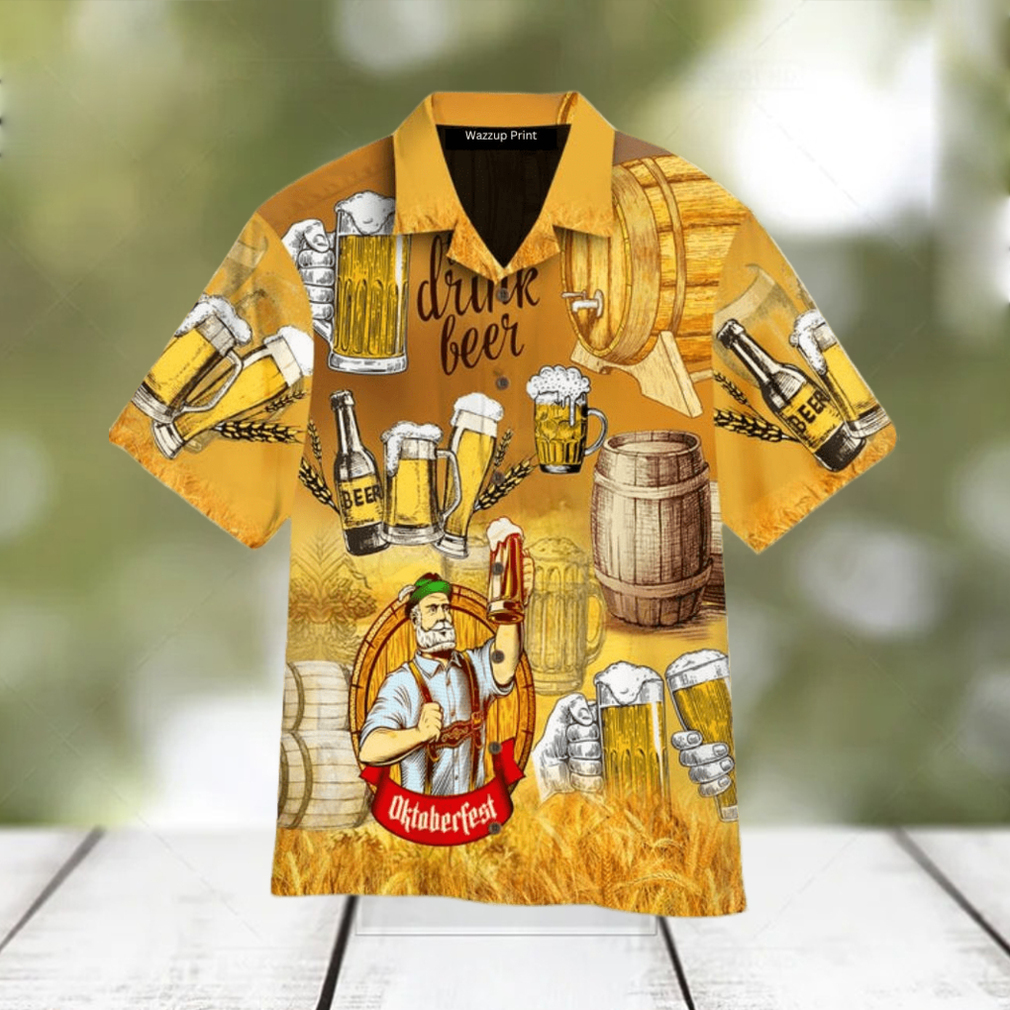 Oktoberfest Time To Drink Beer Gifts for Beer Lover Hawaiian Shirt - Limotees