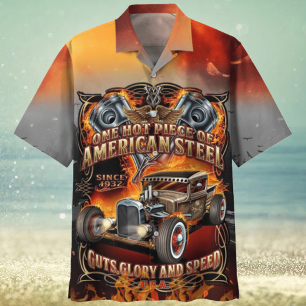 One Hot Piece Of American Steel Hawaiian Shirt - Limotees