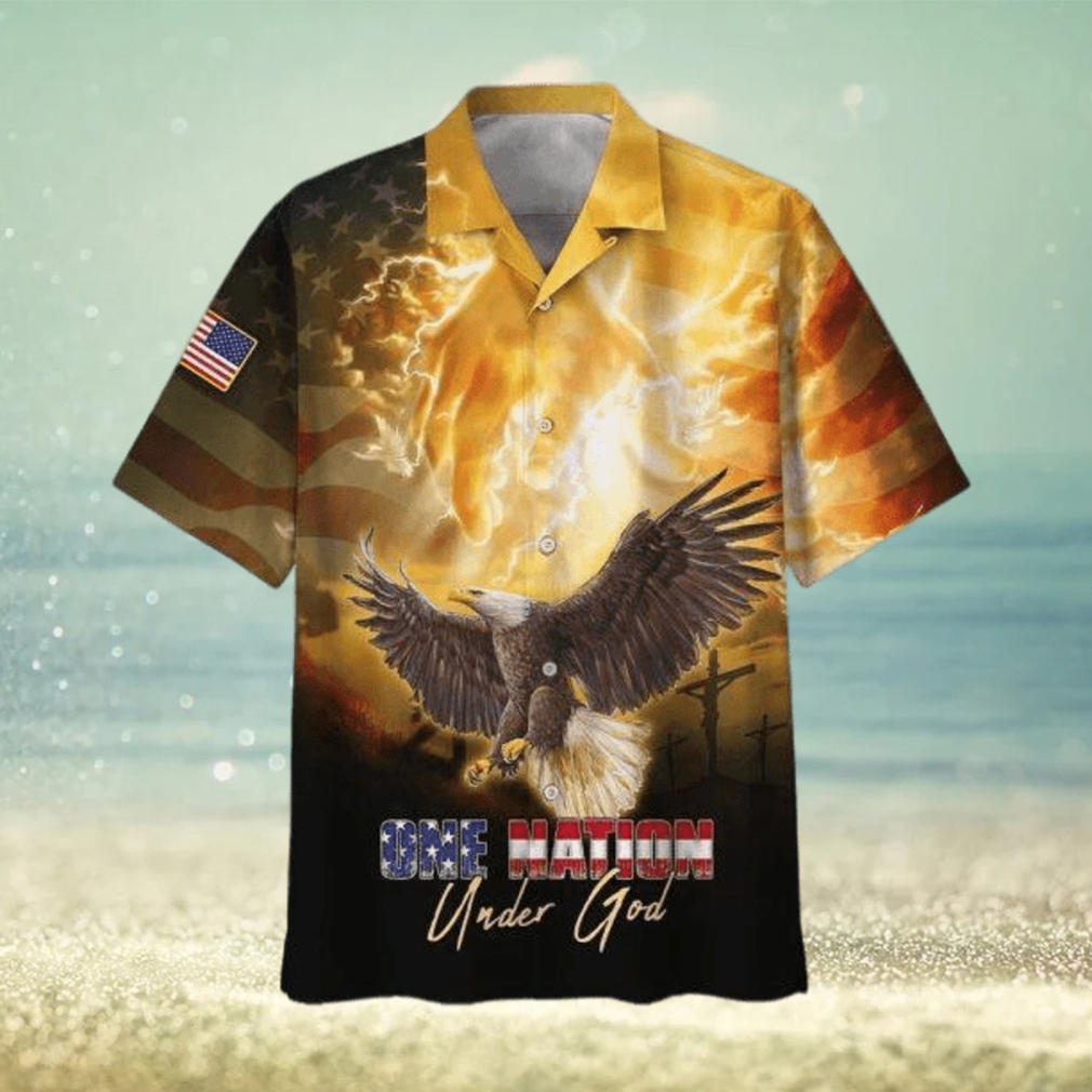 One Nation Under God Eagle Hawaiian Shirt – Gifts For Christian Families - Limotees