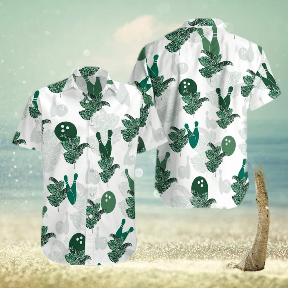 Order Simple Bowling Green White Tropical Unisex Aloha Tropical Hawaiian Shirt - Limotees