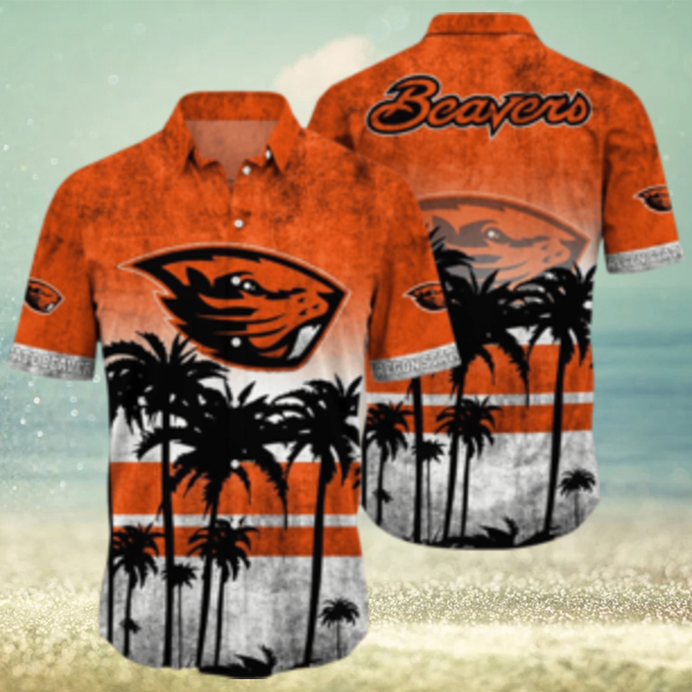 Oregon State Beavers Logo Coconut Tropical Hawaiian Shirt Beach Gift For Fans - Limotees