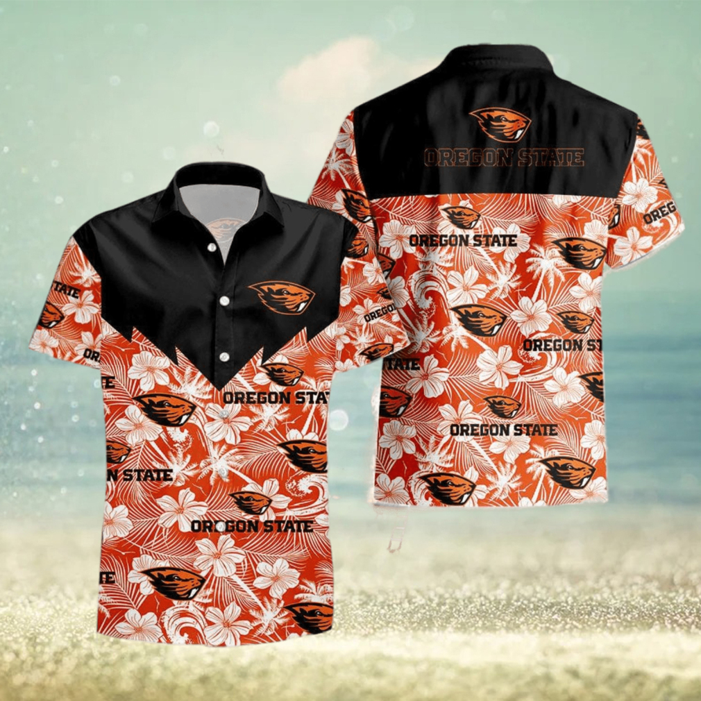 Oregon State Beavers Tropical Seamless NCAA Fans Hawaiian Shirt - Limotees