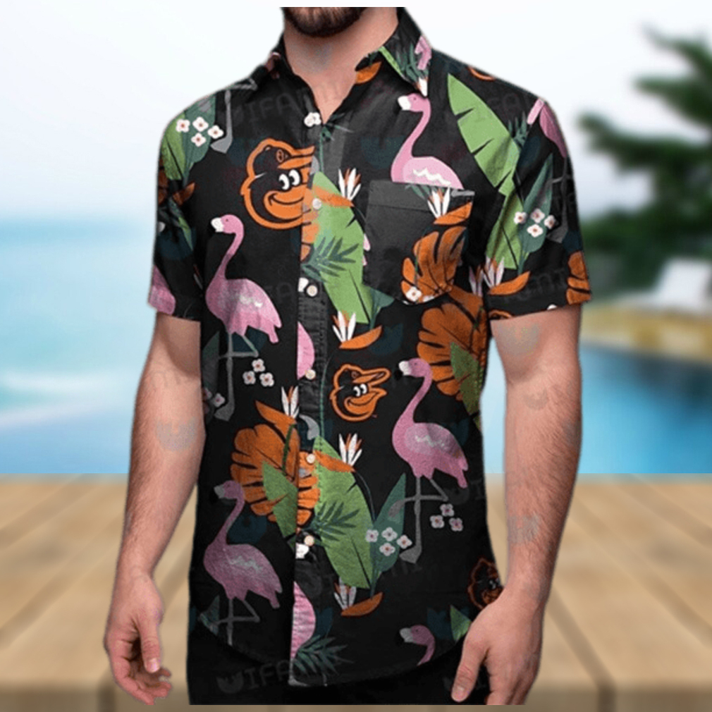 Orioles And Flamingo Hawaiian Shirt - Limotees