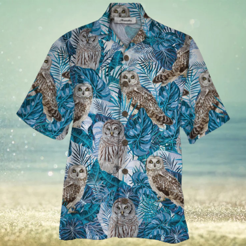 Owl Blue Unique Design Unisex Hawaiian Shirt For Men And Women Dhc17062183 - Limotees