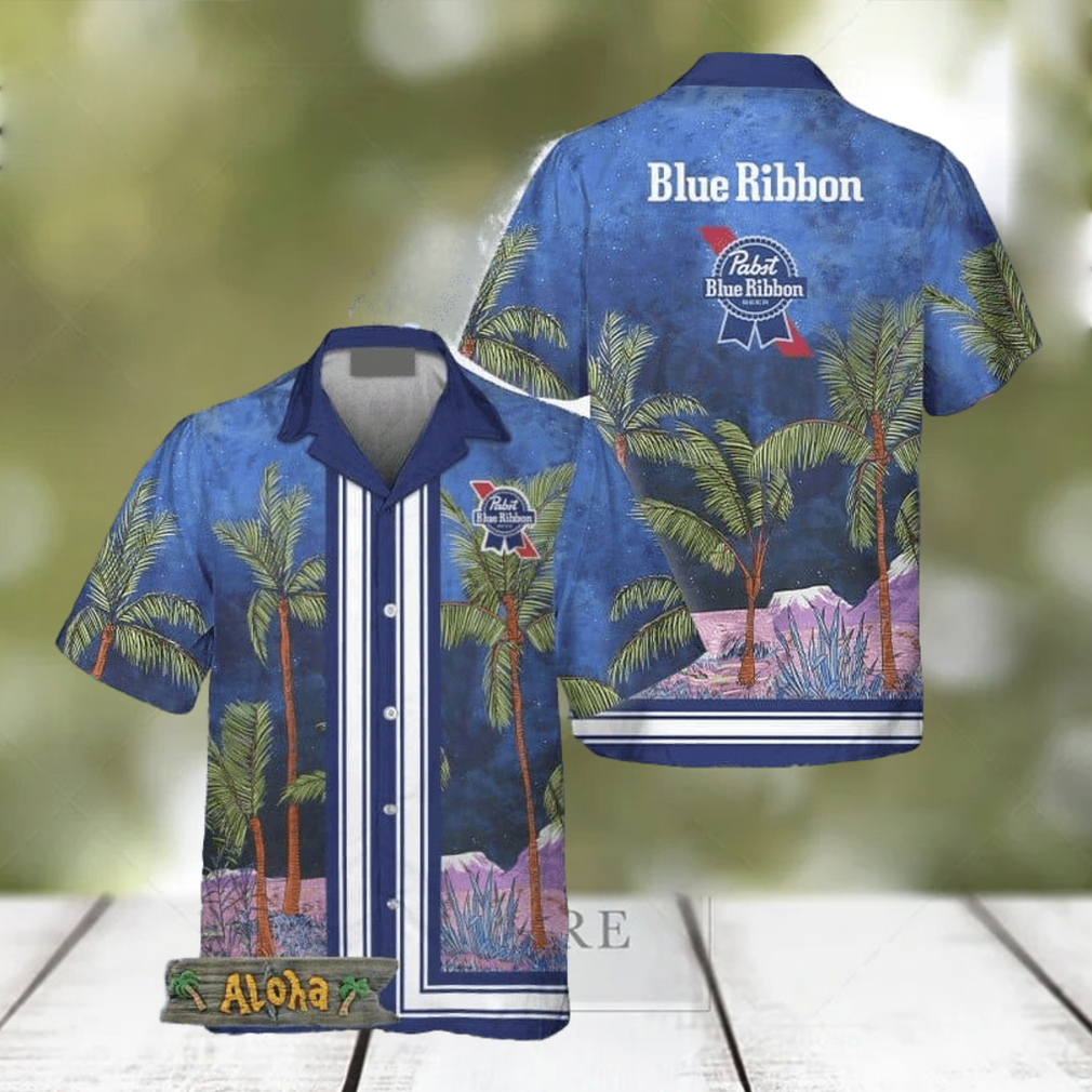 Pabst Blue Ribbon Star Print Bermuda Hawaiian Shirt For Men And Women Gift Hawaiian Beer - Limotees
