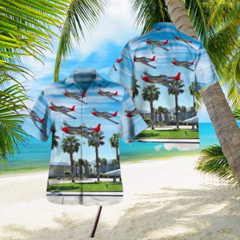 Palm Springs Air Museum P 51D Mustang Hawaiian Shirt - Limotees