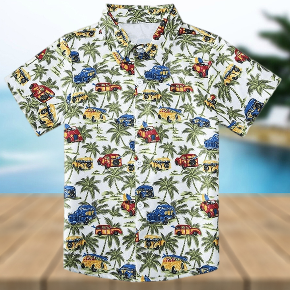 Palm Tree Cars Funny Toddler Hawaiian Shirt - Limotees