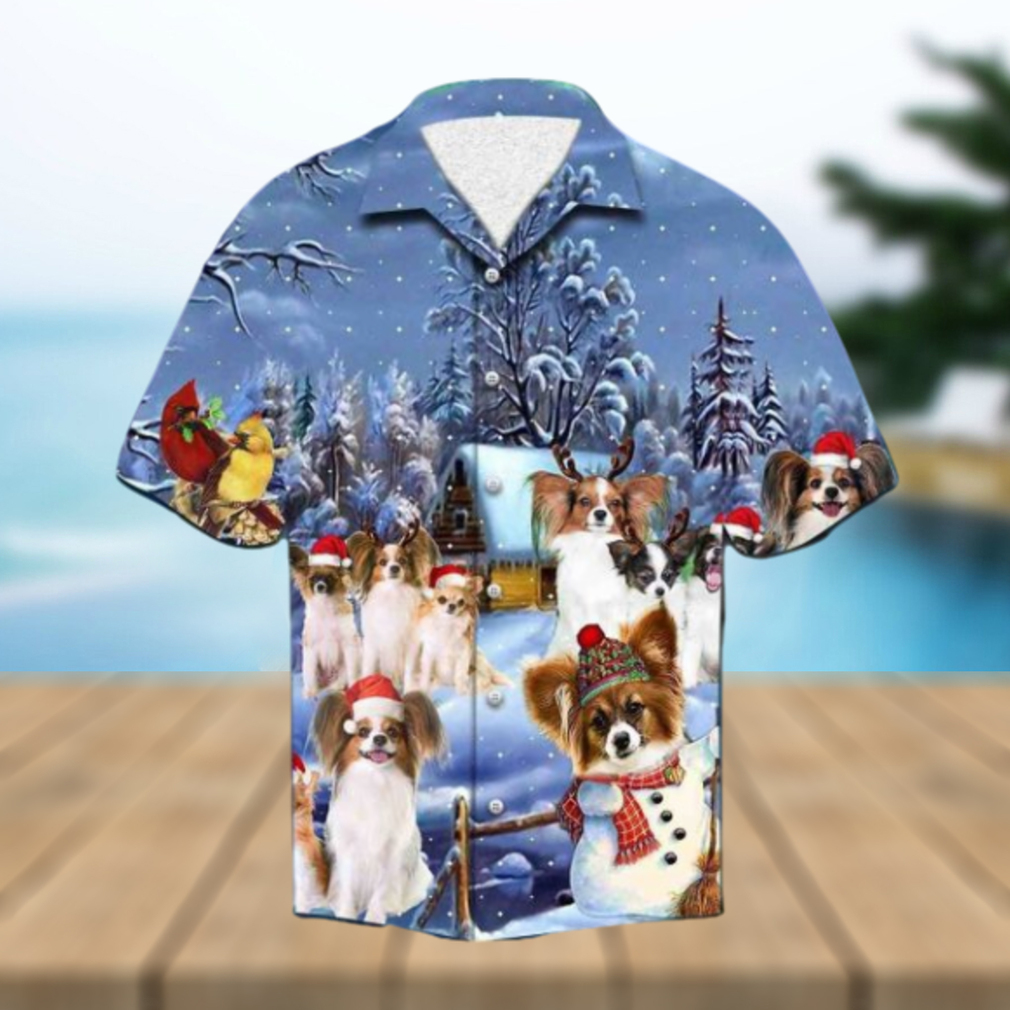 Papillon Festive Season Aloha Shirt, Santa Claus Hawaiian Shirt - Limotees