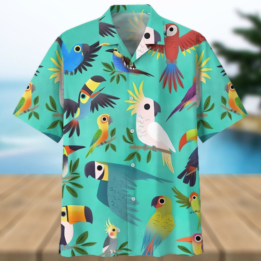 Parrot Blue Awesome Design Unisex Hawaiian Shirt - Limotees