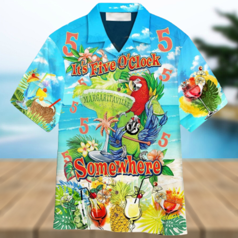 Parrot Its Oclock Someere Aloha Hawaiian Shirt Summer Gift Beach Shirt - Limotees