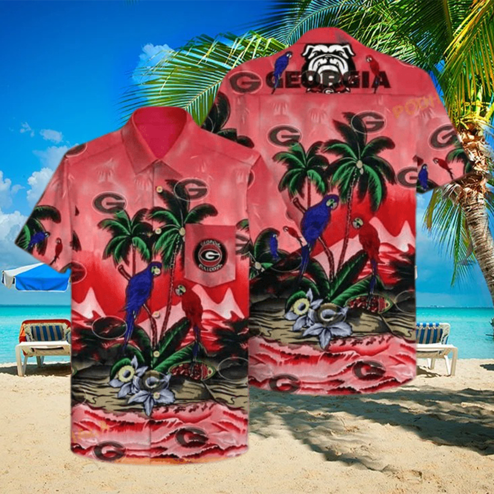 Parrots Georgia Bulldogs UGA Funny Hawaiian Shirt Beach Lovers Gift - Limotees