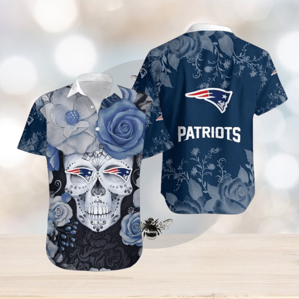 Patriots Hawaiian Shirt Skull Gift For Fan Graphic Print - Limotees