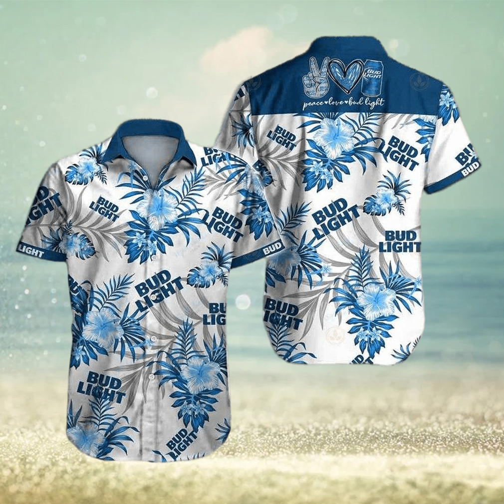 Peace Love Bud Light hawaiian shirt - Limotees