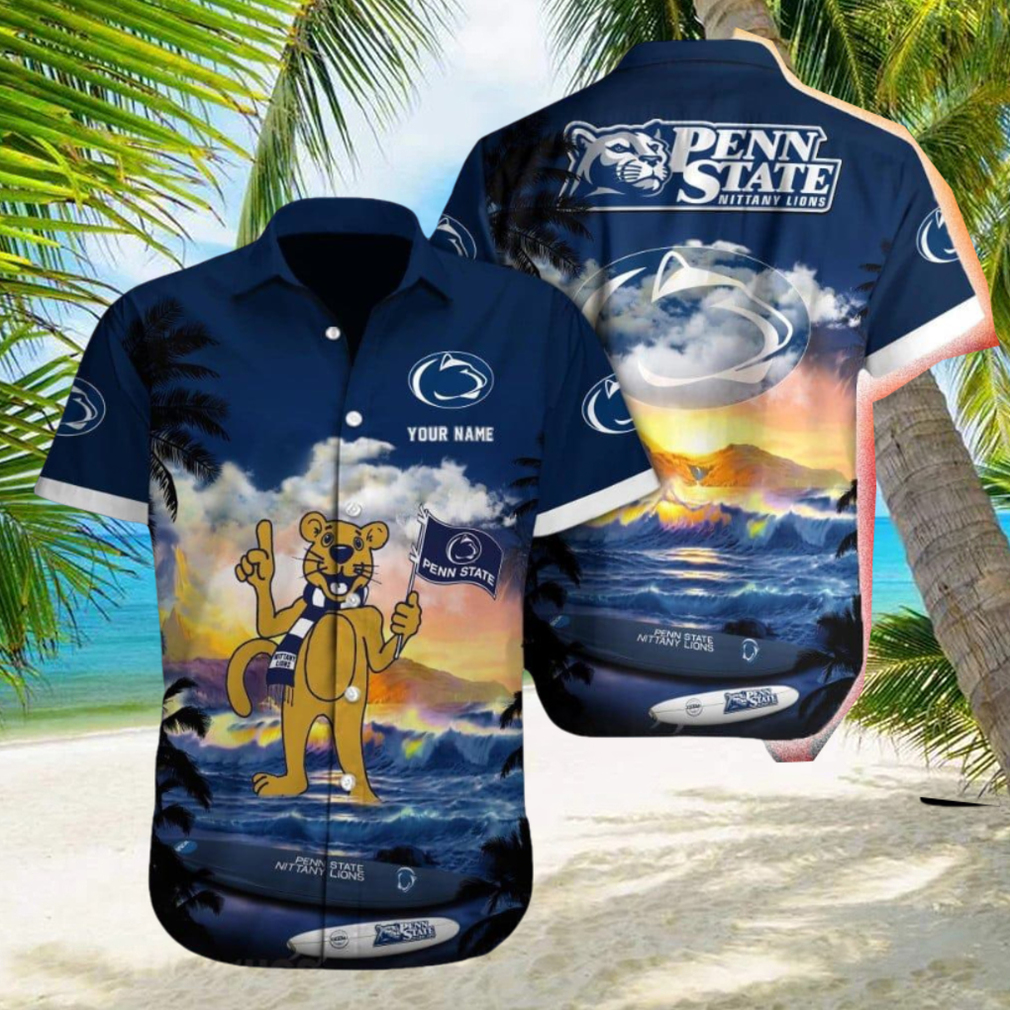 Penn State Nittany Lions NCAA Exotic Custom Name Men And Women Sports Teams Hawaiian Shirt Gift - Limotees