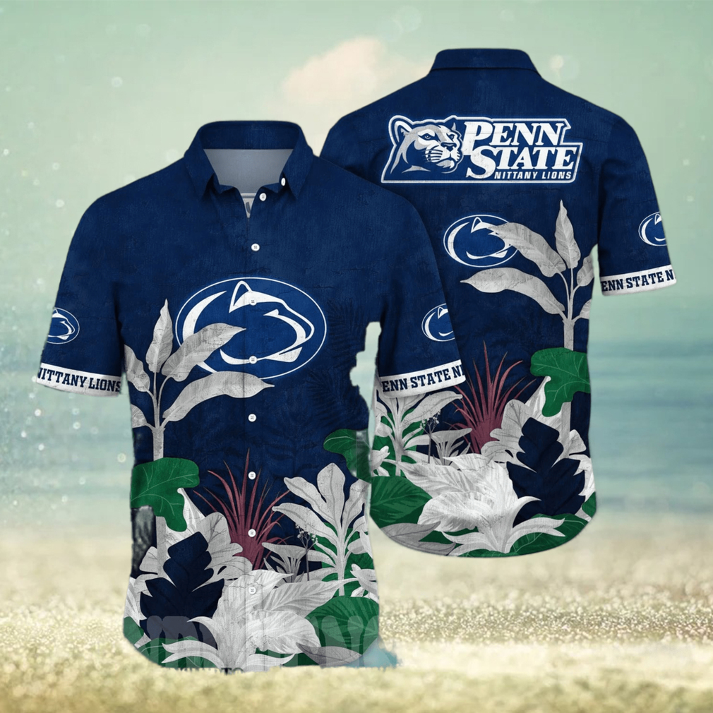 Penn State Nittany Lions NCAA Flower All Over Print Hawaiian Shirt - Limotees