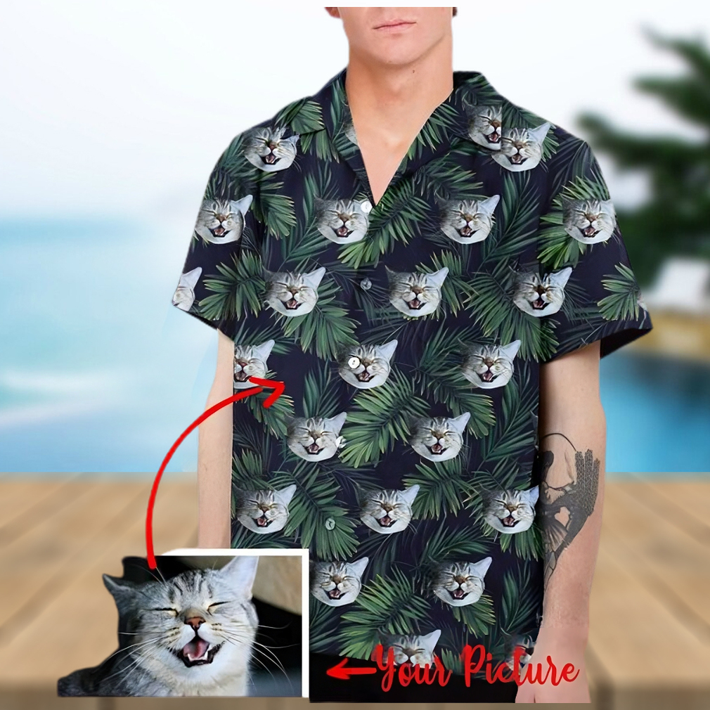 Personalized Cat Tropical Shirt With Your Cat On It Hawaiianshirt - Limotees