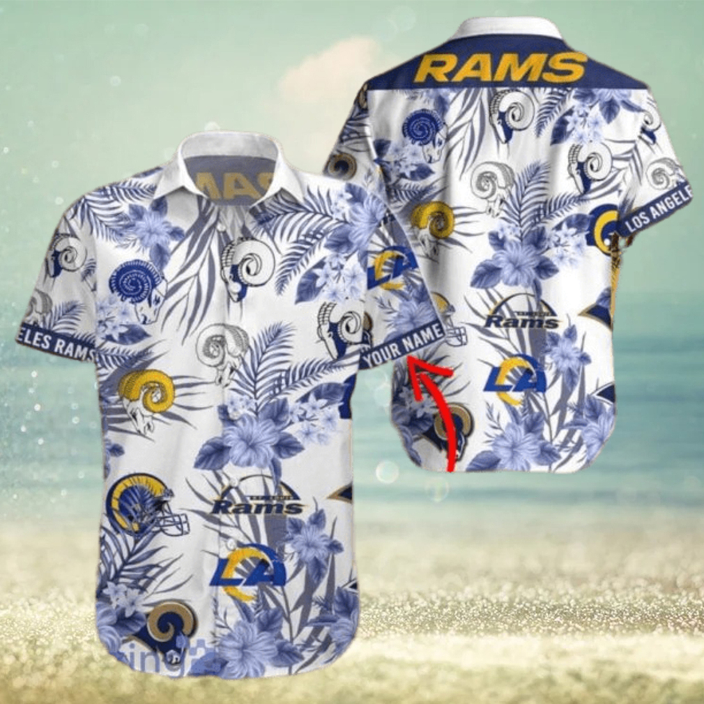 Personalized Los Angeles Rams Logo History NFL Teams Hawaiian Shirt Gift For Men And Women - Limotees