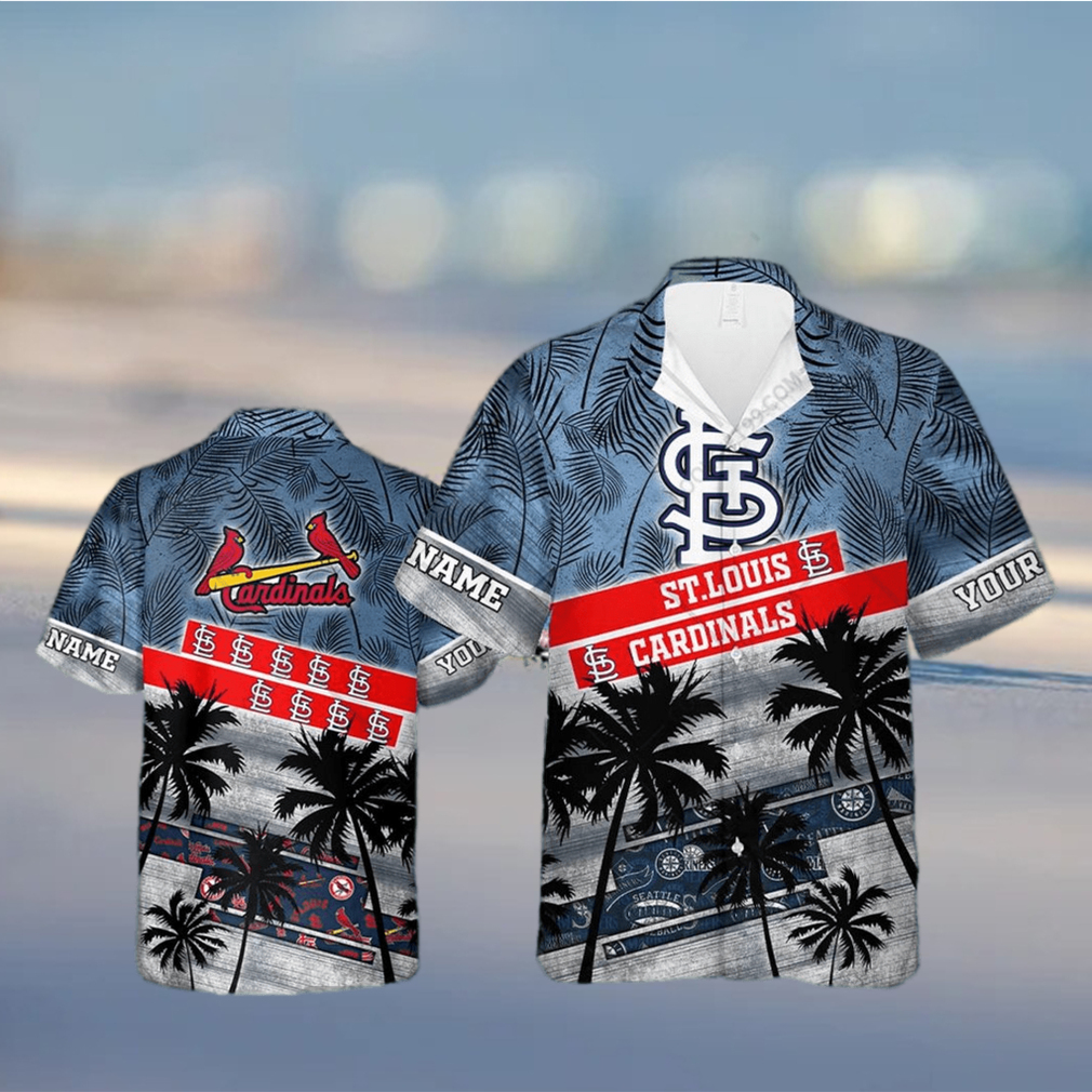 Personalized MLB St Louis Cardinals Palm Tree Style Hawaiian Shirt - Limotees