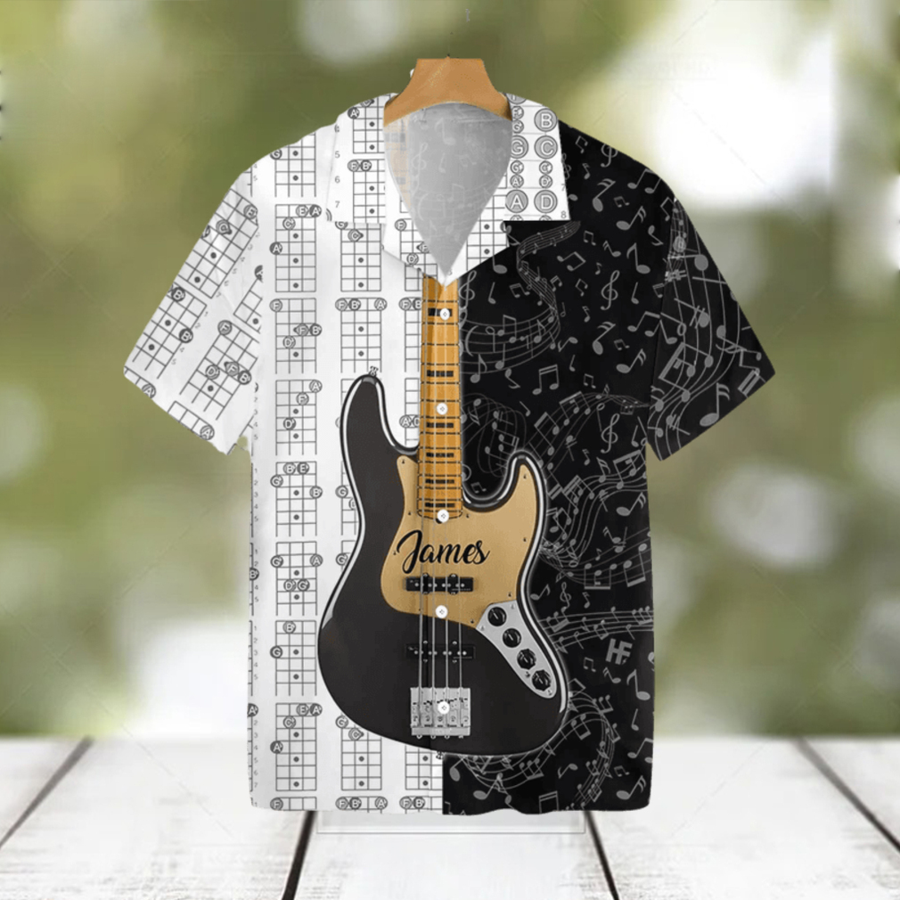 Personalized Name Guitar Custom Hawaiian Shirt - Limotees