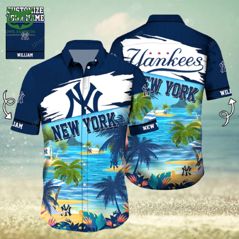 Personalized New York Yankee Sports Team Hawaiian Shirt - Limotees