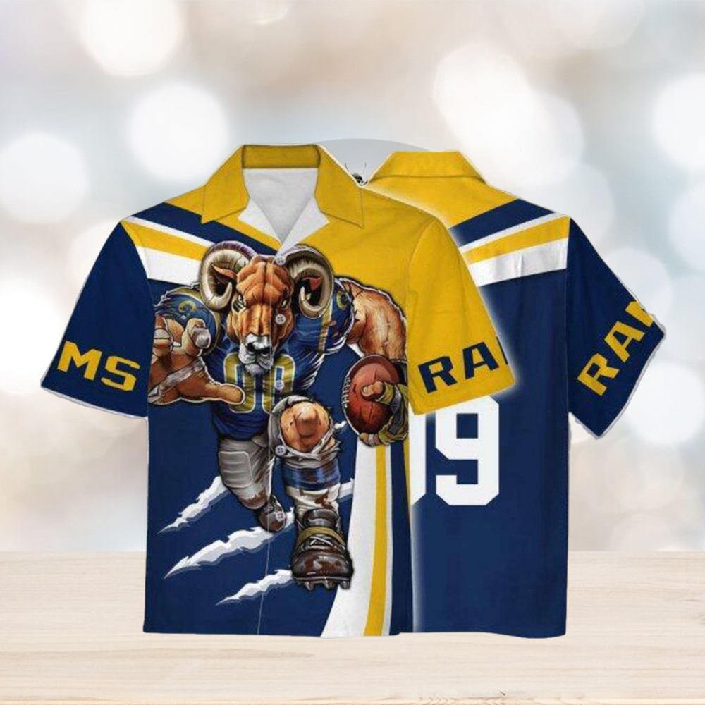 Personalized Unisex Hawaiian Shirt Los Angeles Rams Football Team 3D Apparel For Men Women - Limotees