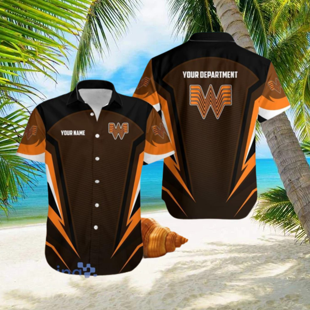 Personalized Whataburger Logo Black Hawaiian Shirt - Limotees