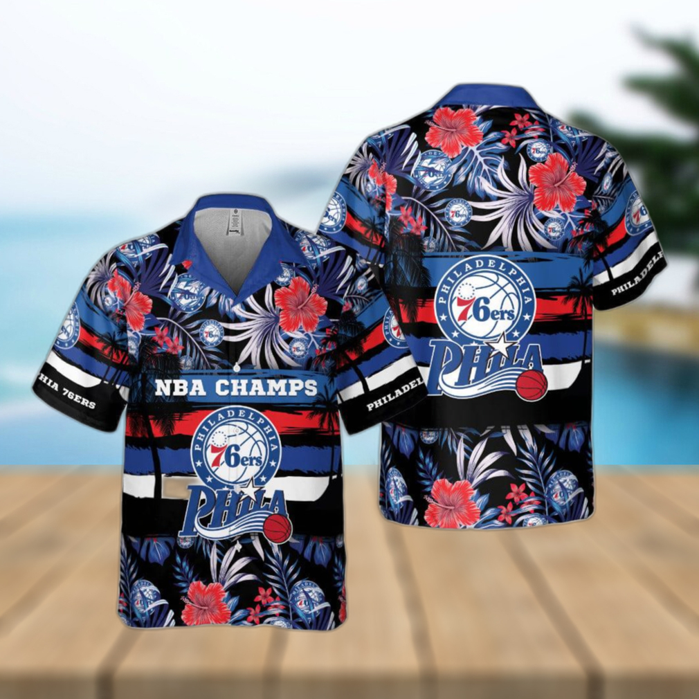 Philadelphia 76ers Exclusive Hawaiian Shirt For Men And Women Gift Floral Aloha Beach - Limotees