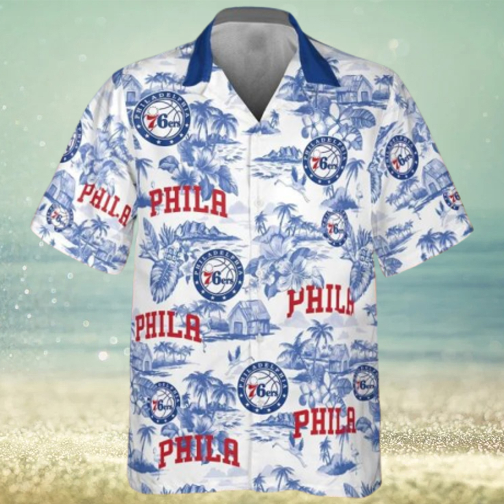 Philadelphia 76ers National Basketball Association 2023 Aop Hawaiian Shirt Man - Limotees