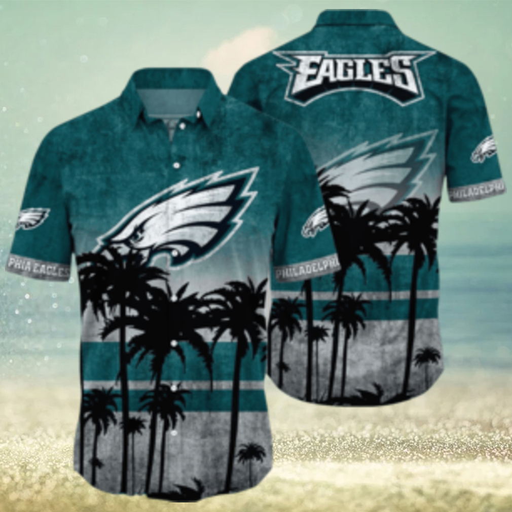 Philadelphia Eagles Logo Coconut Tropical Hawaiian Shirt Beach Gift For Fans - Limotees