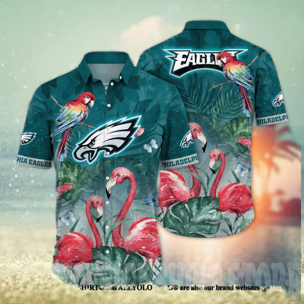 Philadelphia Eagles NFL Floral 3D Full Printed Hawaiian Shirt - Limotees