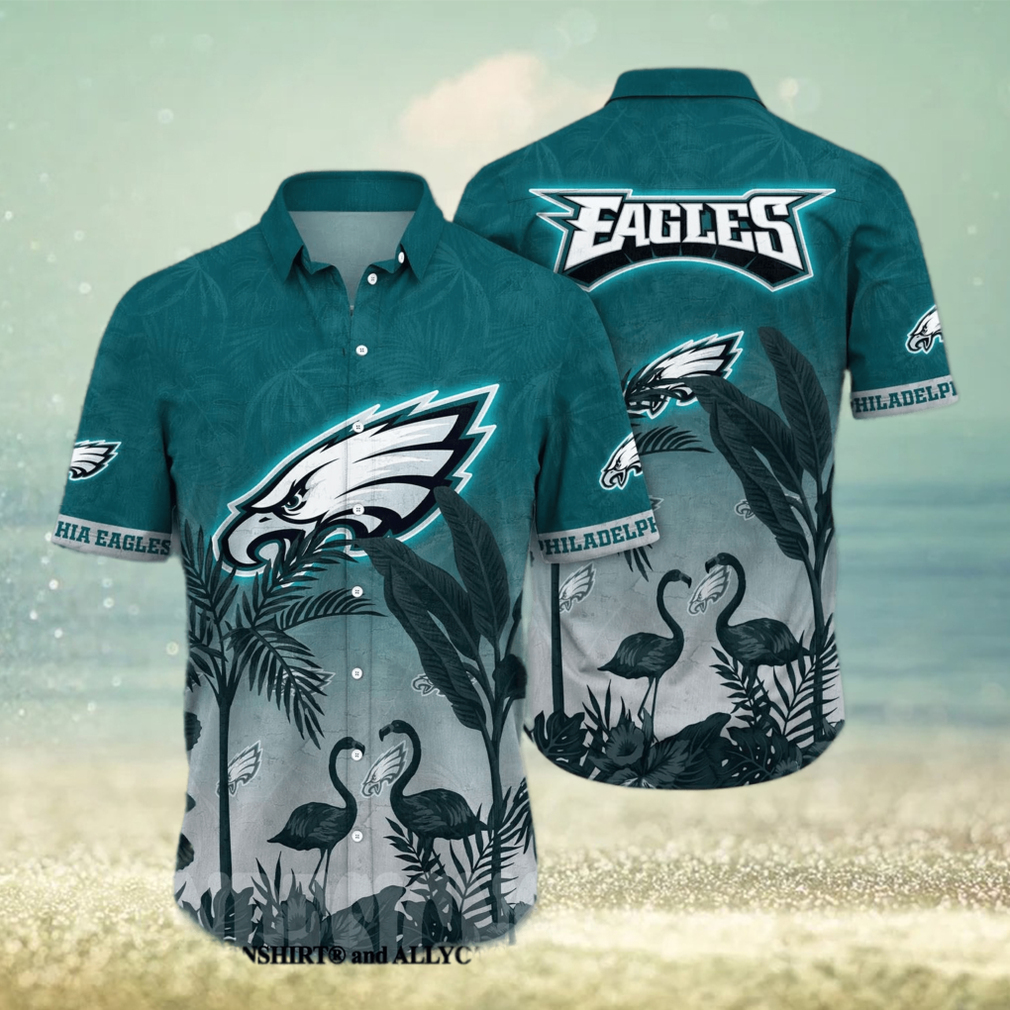 Philadelphia Eagles NFL Floral 3D Hawaiian Shirt - Limotees