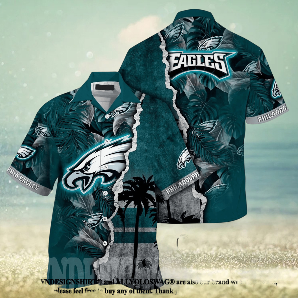 Philadelphia Eagles NFL Floral Unisex Full Printing Hawaiian Shirt - Limotees