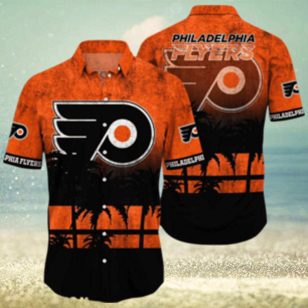 Philadelphia Flyers NHL Logo Coconut Tropical Hawaiian Shirt Beach Gift For Fans - Limotees