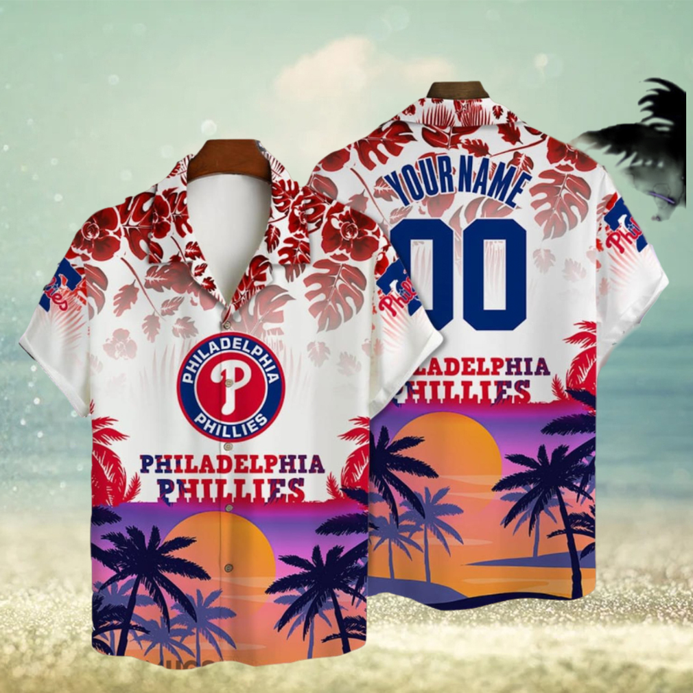 Philadelphia Phillies Custom Name And Number Major League Baseball 3D Print Hawaiian Shirt - Limotees