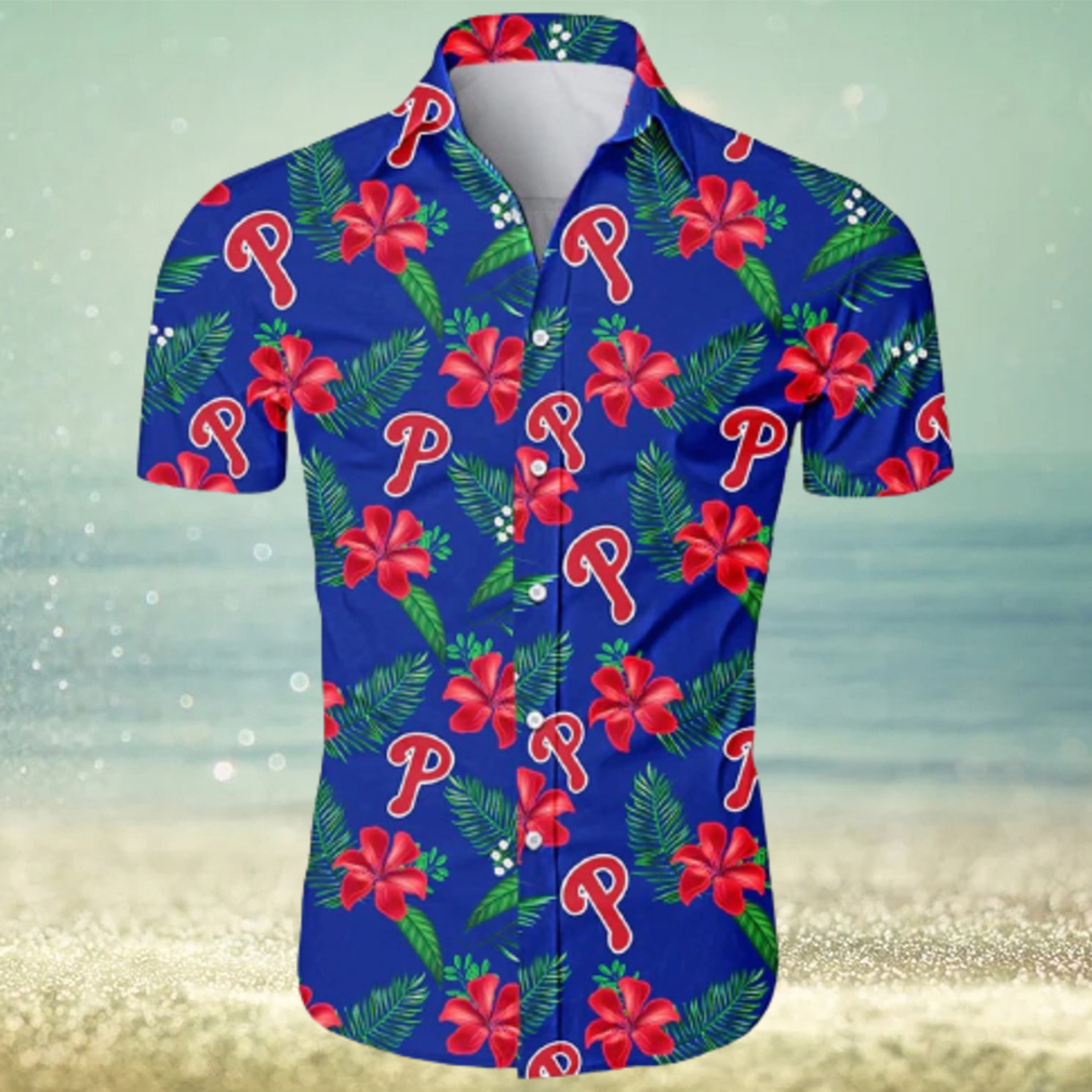 Philadelphia Phillies MLB Hibiscus Flower Summer Hawaiian Shirt - Limotees