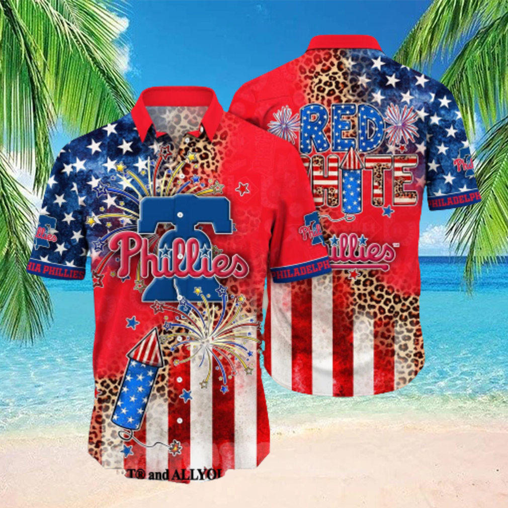 Philadelphia Phillies MLB Independence Day Unisex All Over Print Hawaiian Shirt - Limotees