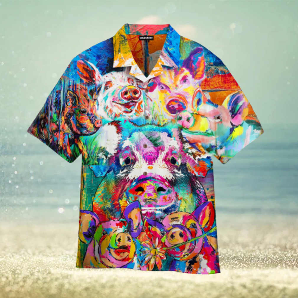 Pig Funny Colorful Hawaiian Shirt - Limotees