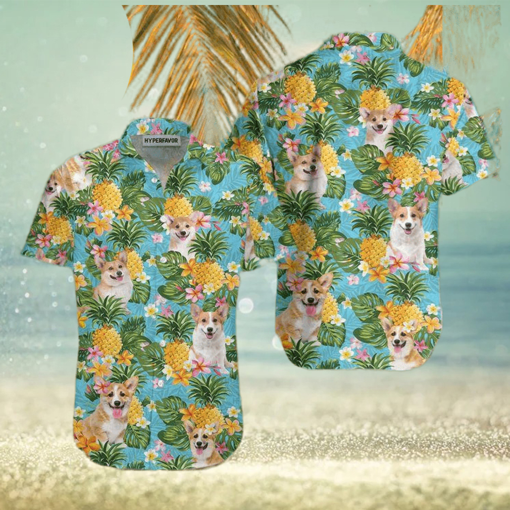 Pineapple Corgis Lover Leobees All Over Print Hawaiian Shirt - Limotees