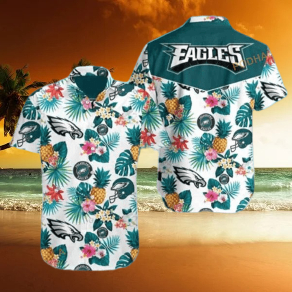 Pineapple Pattern NFL Philadelphia Eagles Funny Hawaiian Shirt - Limotees