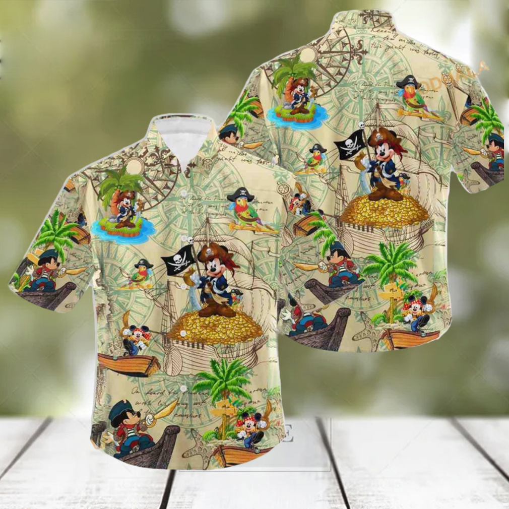 Pirates Mickey Mouse Hawaiian Shirt Hawaii Holiday Beach - Limotees