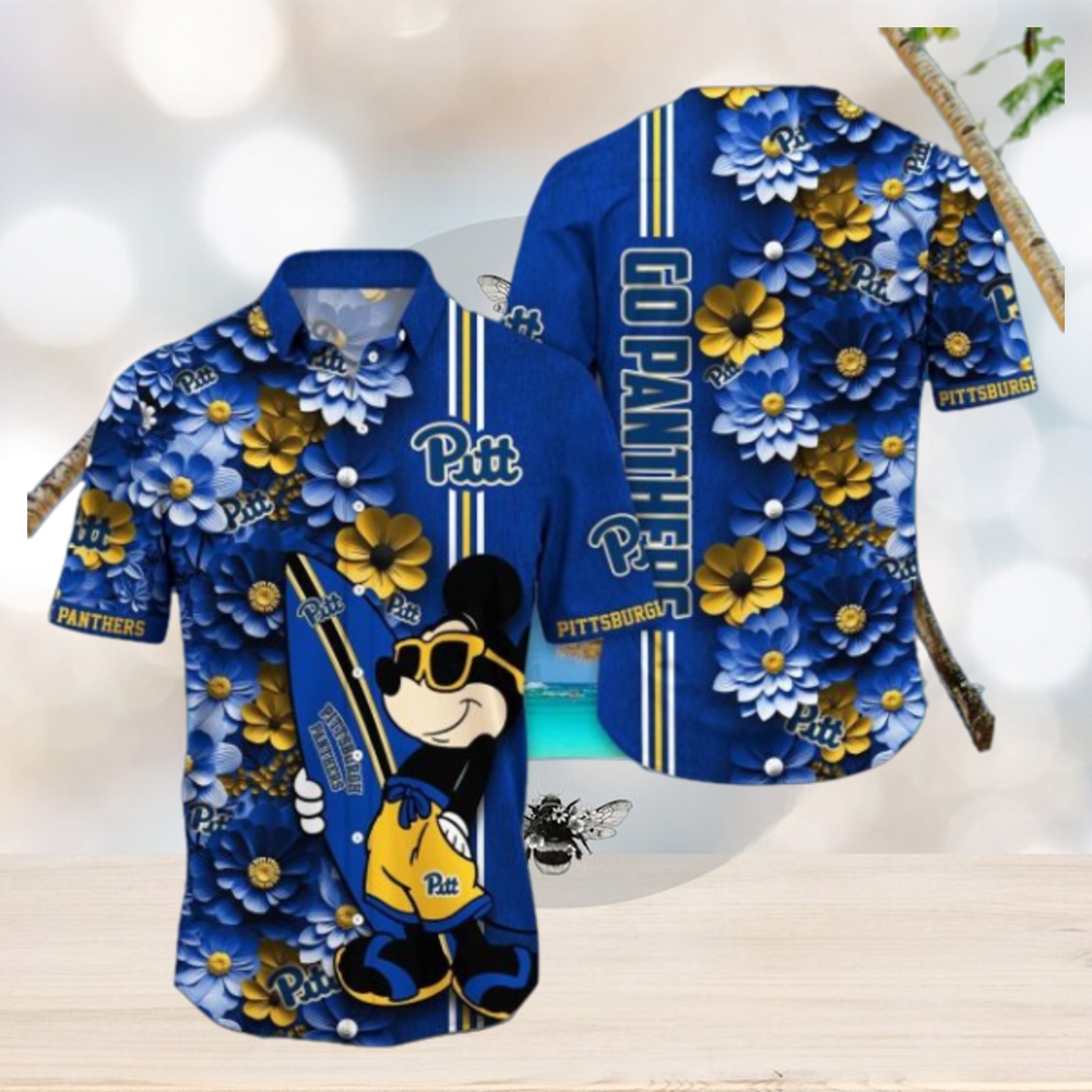 Pittsburgh Panthers Hawaiian Shirt Mickey Love Surfing Trending Summer Gift - Limotees