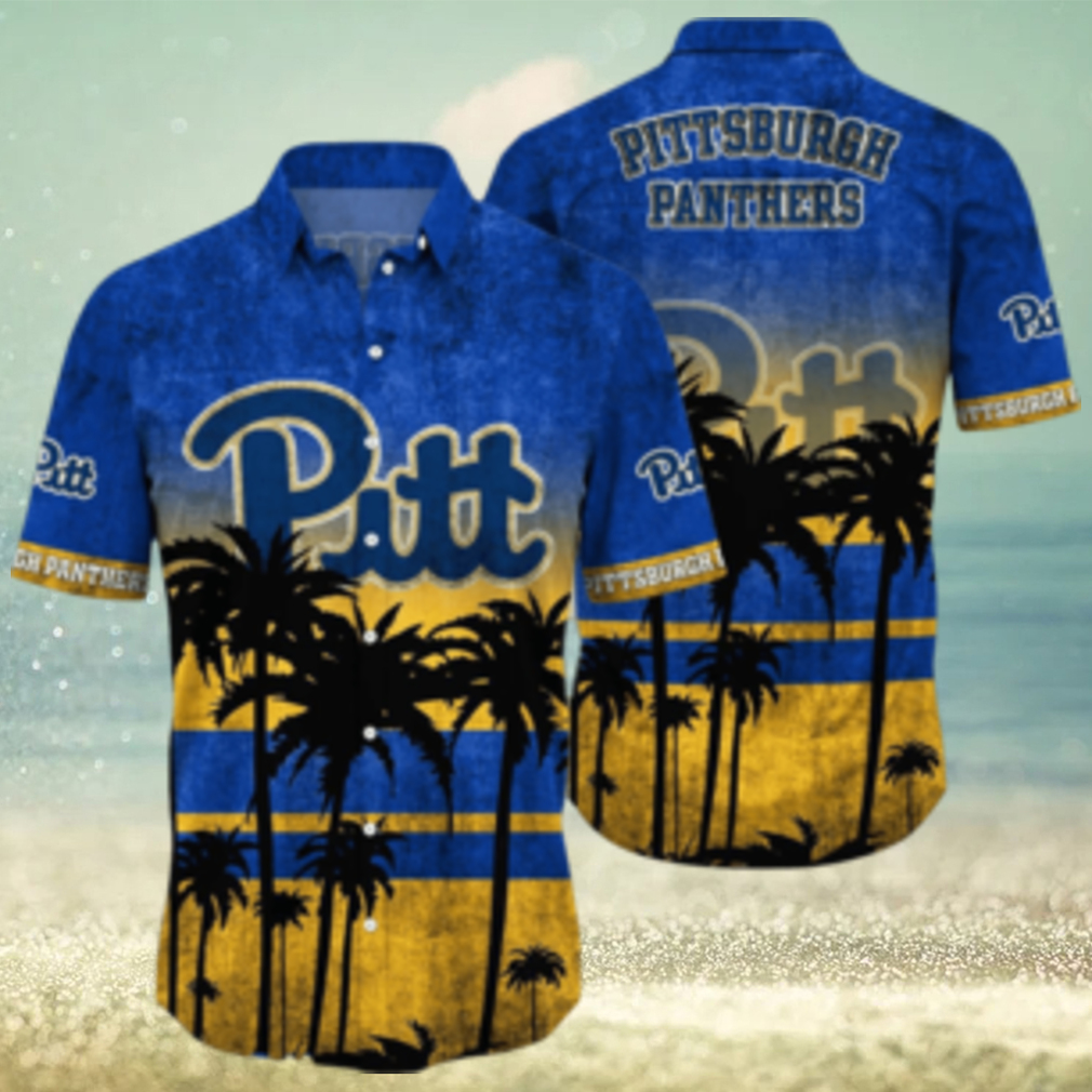 Pittsburgh Panthers Logo Coconut Tropical Hawaiian Shirt Beach Gift For Fans - Limotees