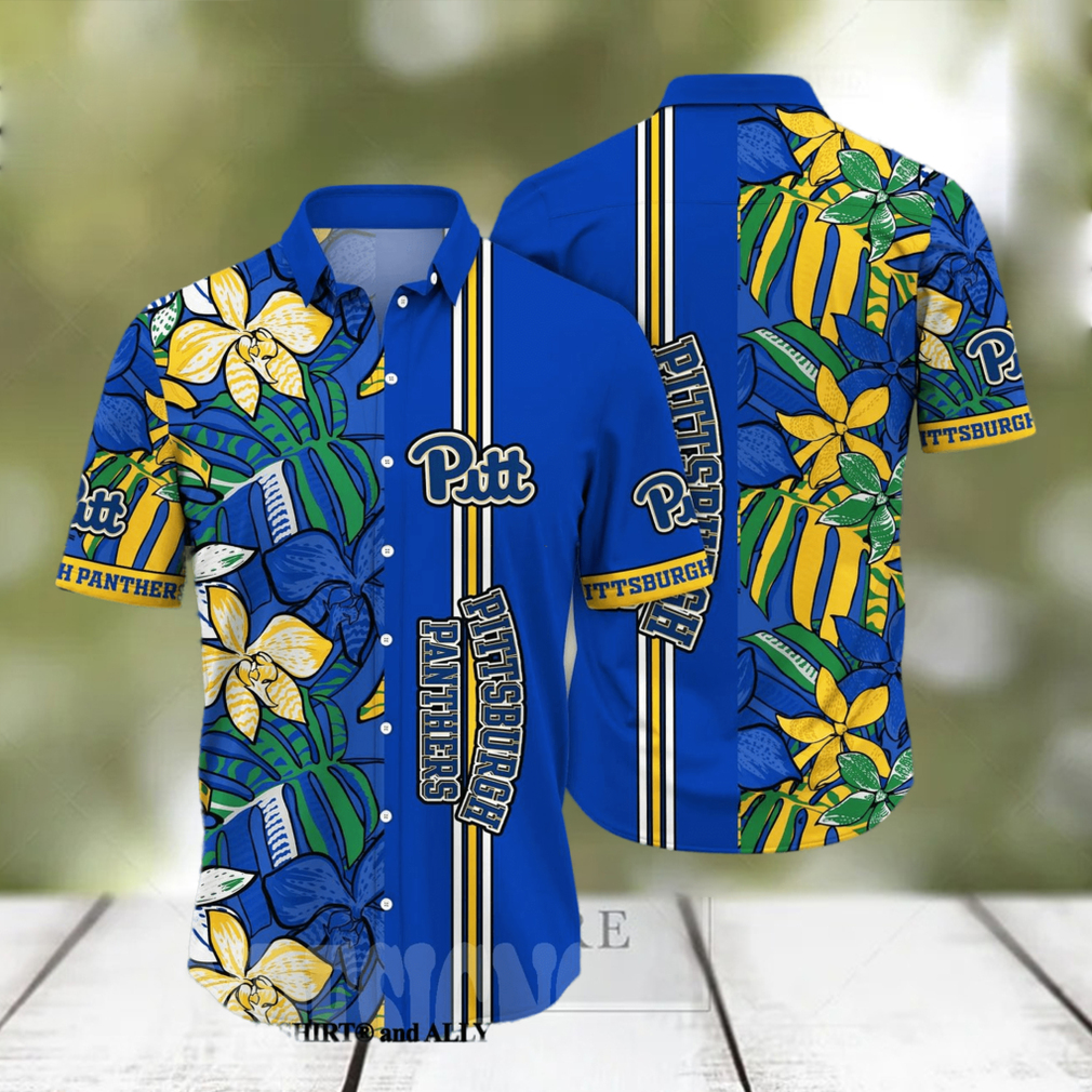 Pittsburgh Panthers NCAA Flower Full Print Classic Hawaiian Shirt - Limotees