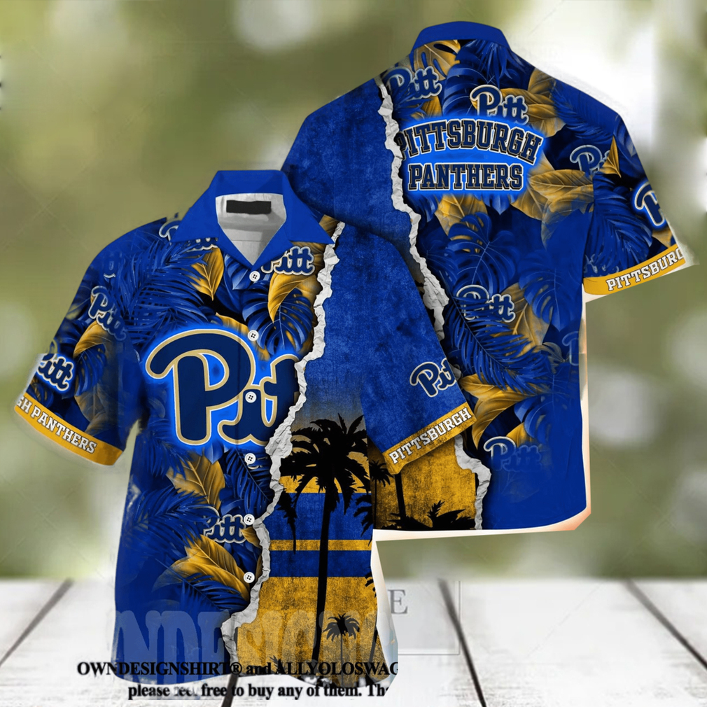 Pittsburgh Panthers NCAA Flower Unisex Full Printed Hawaiian Shirt - Limotees