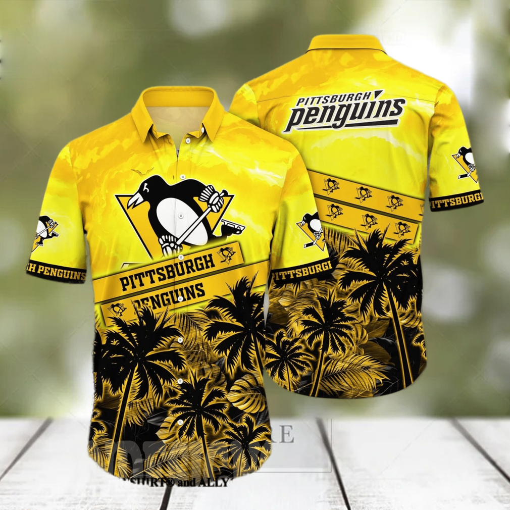 Pittsburgh Penguins NHL Floral All Over Print Classic Hawaiian Shirt - Limotees