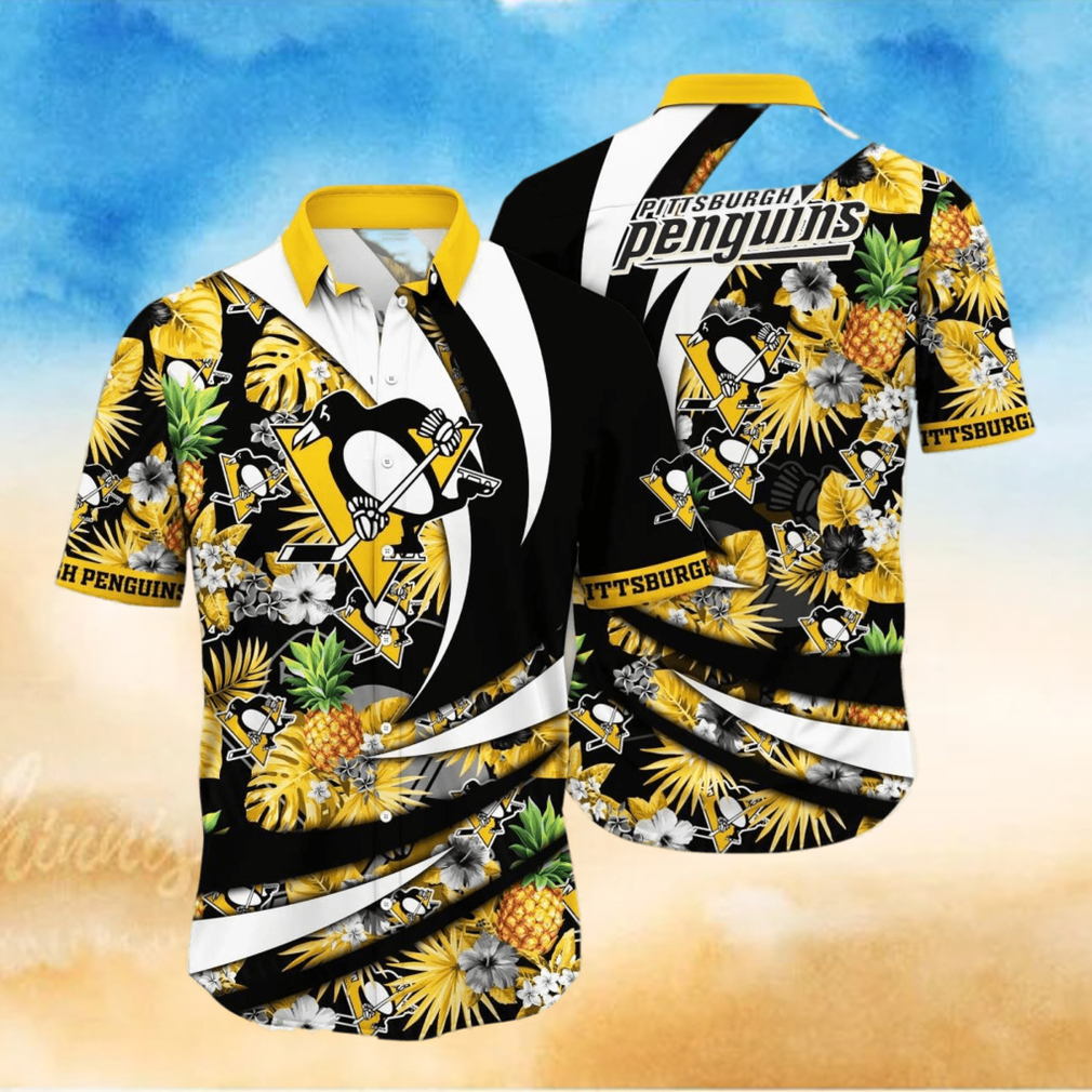 Pittsburgh Penguins NHL Flower Hawaiian Shirt - Limotees