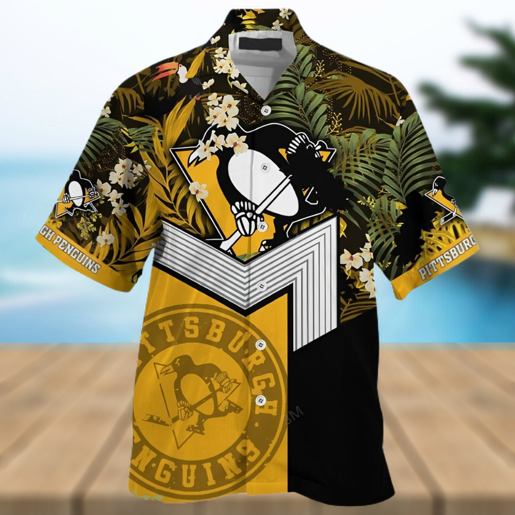 Pittsburgh Penguins NHL Flower Tropical Hawaiian Shirt - Limotees